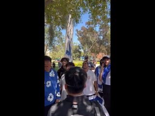 Un grupo de sionistas atac a manifestantes negros pro palestinos en la Universidad de California y los insult