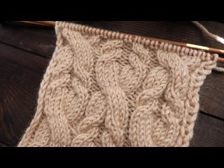 Красивые жгуты спицами  Beautiful cables knitting pattern