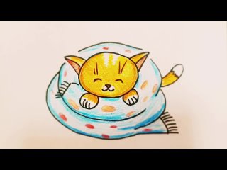 Рисуем милого котёнка