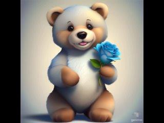 A_cartoon, cute bear cub