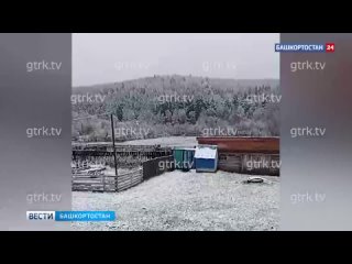В конце апреля в Башкирии выпал снег