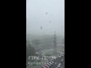 Как и обещали синоптики, 9 мая в Пензенской области все-таки пошёл снег