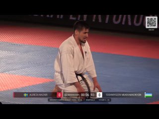 Мухаммадхон Тошниёзов (Узбекистан) - Алиреза Назари (Швеция) Чемпионат Европа Swiska Masterkapn Kyokushin karate, Швеция ,