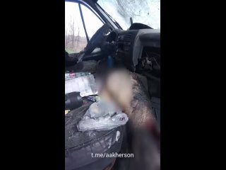 The Ukrainian armed forces hit a food truck using drones in the Kherson Region (new Russian Region)