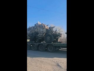 Еще один уничтоженный на Южнодонецком направлении  украинский бронеавтомобиль International MaxxPro американского производства