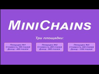 Маркетинг проекта MiniChains