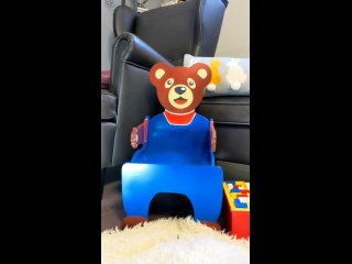 Детский стул медвежонок с ПУШИСТЫМ хвостом. Авторский проект для малыша 1-2 года. Мебель для детской