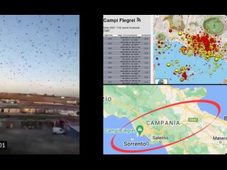 Una serie de terremotos en la zona de los Campos Flégreos y una migración masiva de aves desde la Nápoles italiana y sus alreded