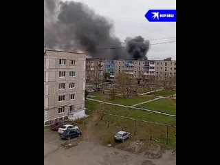 В Алапаевске случился масштабный пожар на улице Бочкарева