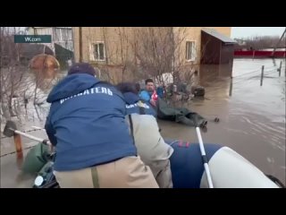 В Оренбурге спасатели вытащили из воды двух тонущих людей, которые приплыли на лодке покормить коз