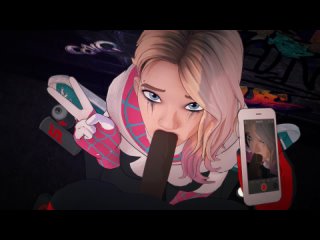 Spider Gwen blowjob