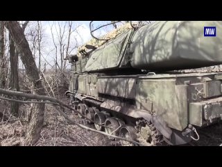 Combat work of the crew of the Buk-M1 air defense system of the Vostok group of troops