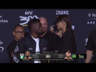 Юсуфф vs Лопес. Дуэль взглядов с пресс-конференции UFC 300