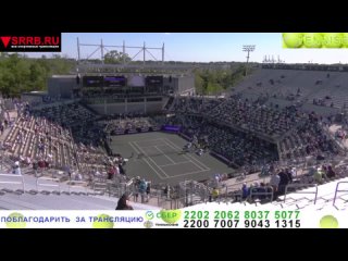 Теннис.  Джессика Пегула -  Виктория Азаренко. 1/4 финала WTA500  Чарлстон. 5 апреля 2024.