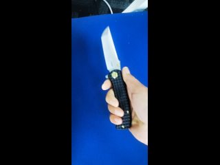 Kubey kb294C Folding Knife Folder Black Titanium Handle  Belt Satin Bohler M390 Blade