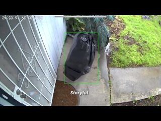 В США на камеру попал вор в костюме мусорного пакета. Он украл доставку с чужого крыльца.
