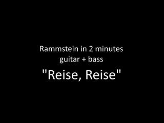 Rammstein - Reise Reise (Guitar  Bass lesson TAB Cover HD) IN 2 MINUTES