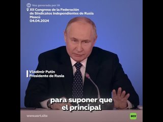 Putin: “El objetivo del atentado en Moscú era dañar la unidad de Rusia”