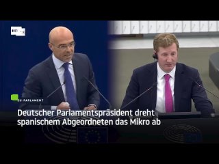 Deutscher Parlamentsprsident dreht spanischem Abgeordneten das Mikro ab
