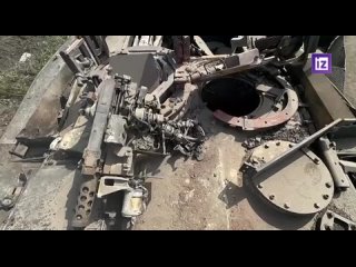 МО РФ показало кадры первого эвакуированного американского танка М1 Абрамс, уничтоженного на Авдеевском направлении.
