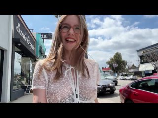 [Emma Ruby] [4k] Transparent Try On haul In PUBLIC | Dressing Room Haul