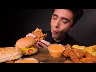 ASMR MUKBANG _ KFC BURGERS 🍔 CHICKEN SANDWICHES 🍗 FRENCH FRIES 🍟 (No Talking)