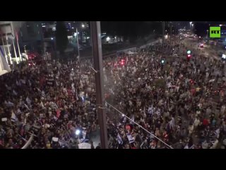 Protesters rammed by car amid protest in Tel Aviv