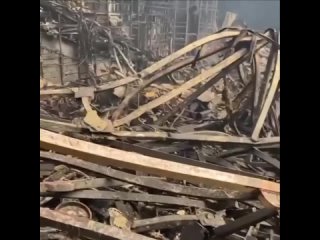 Разбор завалов сгоревшего Крокус Сити Холла