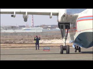 Кадры посадки самолета-амфибии из Красноярска