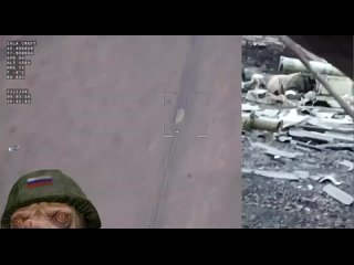 Момент уничтожения вражеской МТЛБ на окраинах Курдюмовки на бахмутском направлении