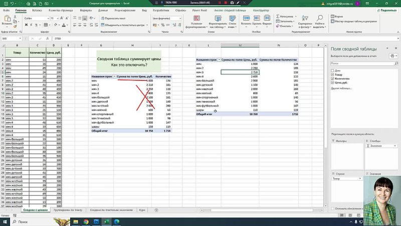 Сводные таблицы Excel