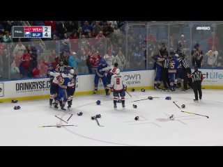 TAGE, PACIORETTY, TOM WILSON ALL THROWING HANDS AT THE END OF THE GAME