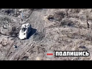 Трофейная немецкая БМП Marder В боях в районе Северного на Авдеевском направлении