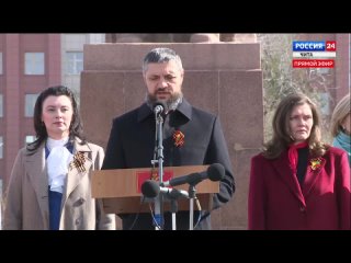 Александр Осипов обратился с речью к участникам парада Победы в Чите