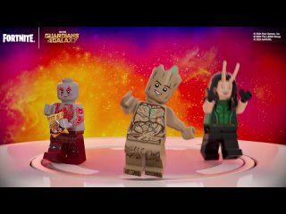 Дракс, Мантис и Подросток Грут в стиле LEGO