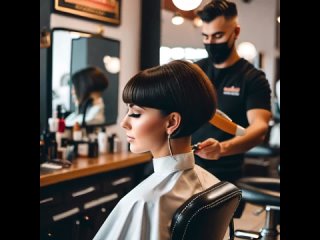 Womens Barbershop Haircuts 💈 - Women Short Bob Blunt haircut with Bangs⧸Fringe - Compilation 21