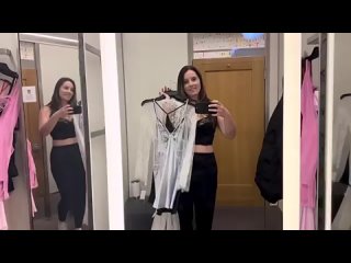 4K Transparent Lace Sleep Dresses in DRESSING ROOM TRY ON with Mirror View!