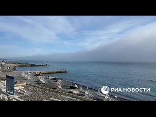 Сильный туман опустился на другой берег Черного моря