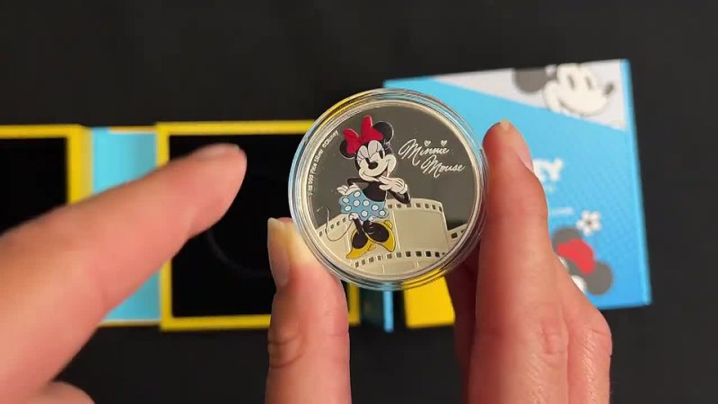 Disney Mickey Mouse  Minnie Mouse Silver Coins