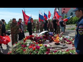 В Бердянске прошел автопробег в честь Дня Победы