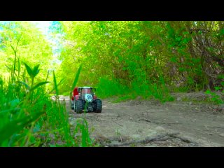 Darius helps the tractor and learns new traffic signs