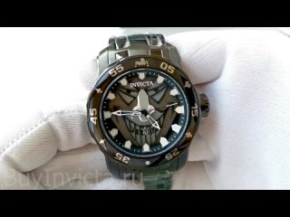 Invicta Pro Diver Scuba DC Comics Joker 35616 Полностью Чёрные Мужские Часы Инвикта Диси Комикс Джокер