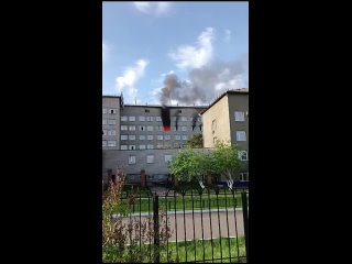В Бийске горела центральная городская больница.