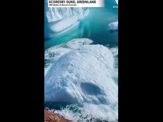 Huge iceberg flips over in Greenland