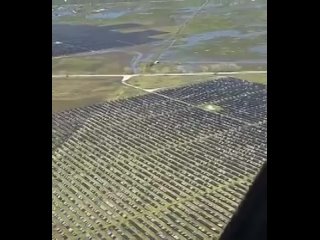 Град в Деймоне штат Техас уничтожил 1000 акров солнечных ферм.