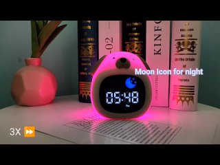 Kids Alarm Clock,Toddler Sleep Training Clock with sound machine