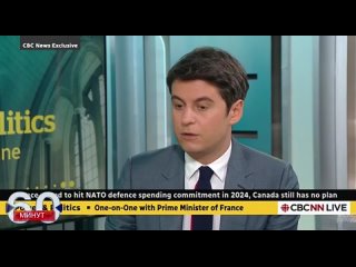 La Russia non deve vincere questa guerra - spiega alla CBC il primo ministro francese gay Gabriel Attal che la Francia intende c