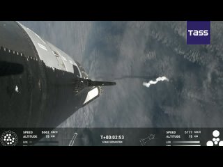 🇺🇸La société américaine SpaceX a lancé une fusée transportant un prototype du vaisseau spatial Starship dans le cadre du troisiè