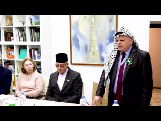 Выступление , Аль-Балауи Бассам Фатхи в Уфе на круглом столе, посвященный дружбе российского и палестинского народов