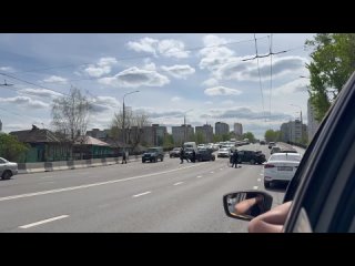 В Туле на улице Октябрьская произошло лобовое ДТП с участием двух автомобилей